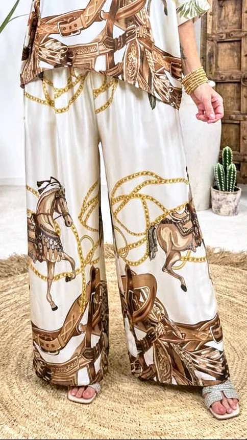 Weite Hose Palace Vibes *Creme* – Bild 2