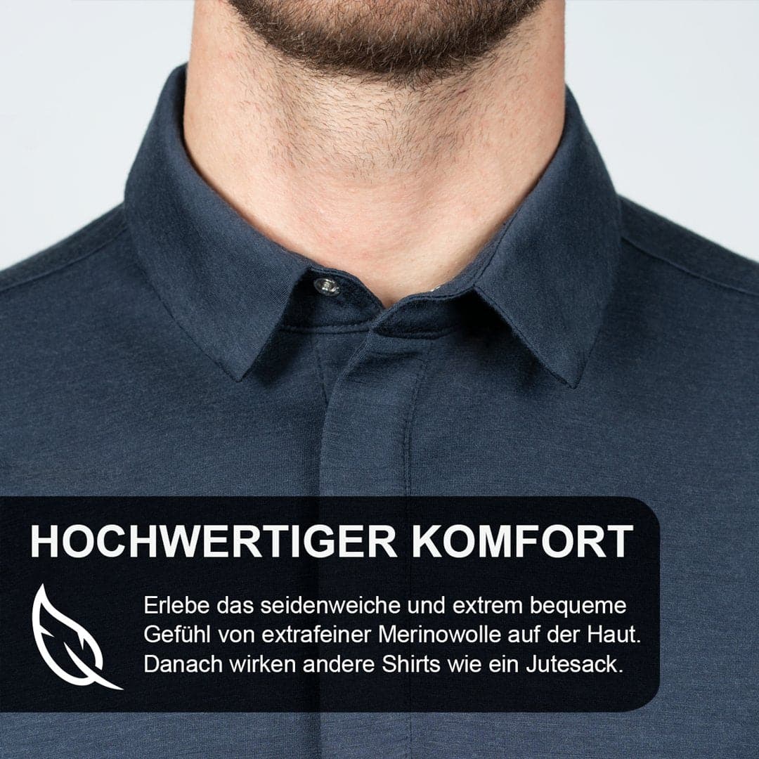 PURE MERINO Poloshirt – Bild 8